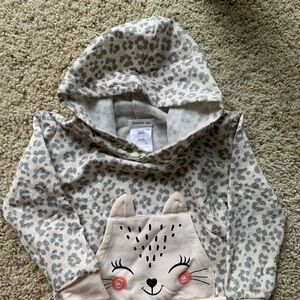 Forever me Cream and Gray Animal Print jogger set